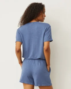 MONROW Supersoft Romper MEDIUMBLUE Outlet